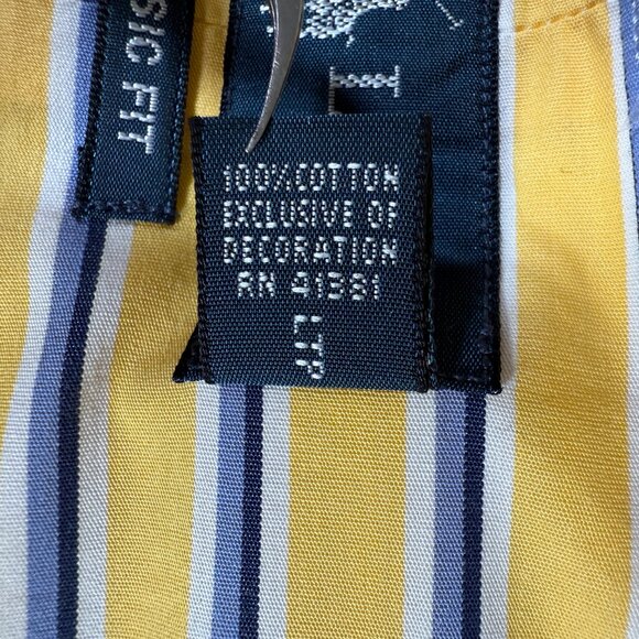 Ralph Lauren Shirt Men Size XL Long Sleeve Classic Fit Stripe 100% Cotton GUC - Picture 10 of 13
